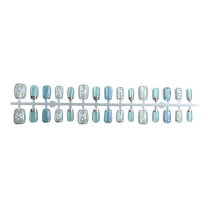 Premium floral-verzierte Press-On-Nagel-Set
