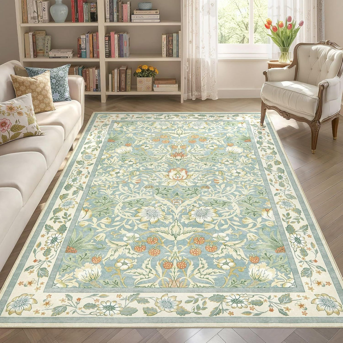 Vintage-inspirierter floraler Teppich