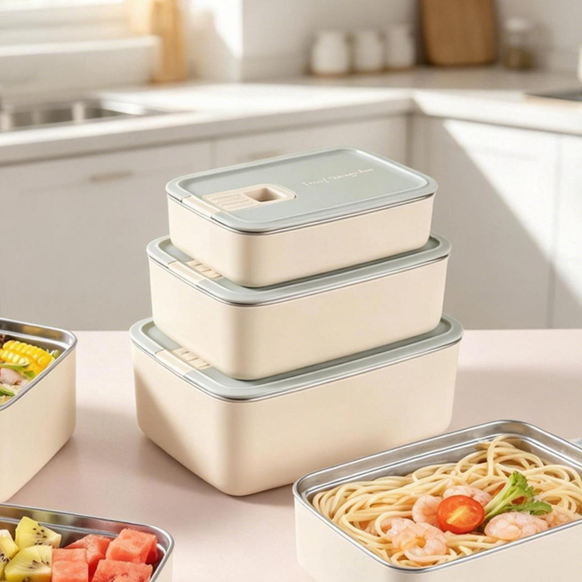 Vielseitige auslaufsichere Mehrfach-Compartments Lunchbox