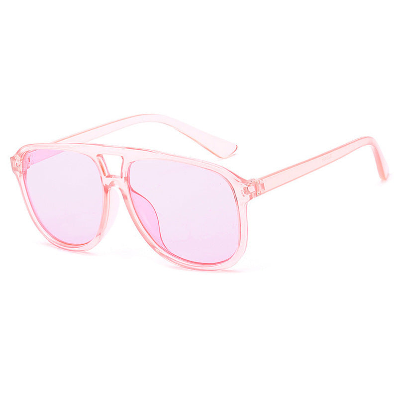 Damen modische Sonnenbrille im transparenten Design mit farbigen Gläsern Brehn