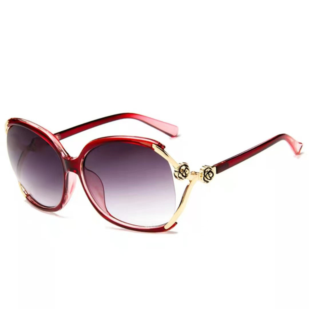 Damen elegante Oversized-Sonnenbrille mit luxuriösen Verzierungen Brehn