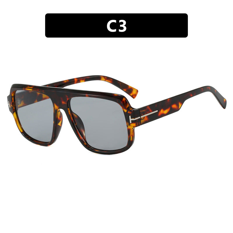 Damen modische quadratische Sonnenbrille mit trendigem Schildkrötenmuster Brehn