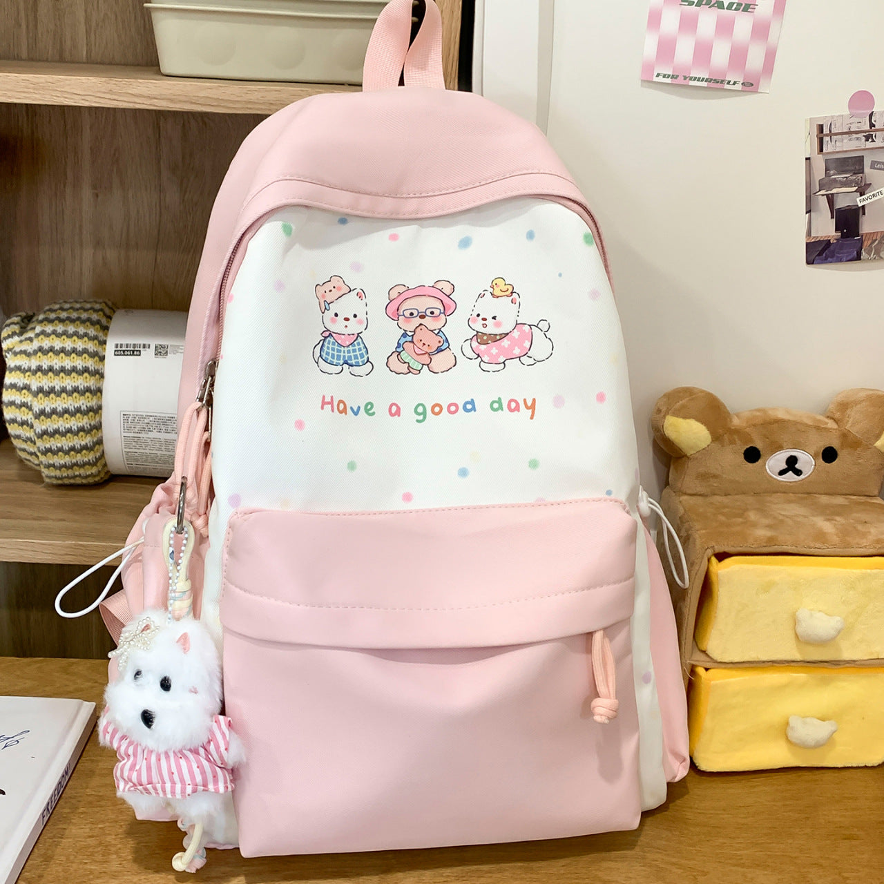 Hübscher verspielter Charakter Rucksack