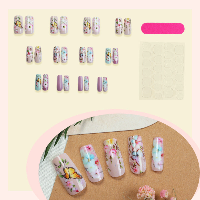 Floral Art Press-On Nägel Set Brehn