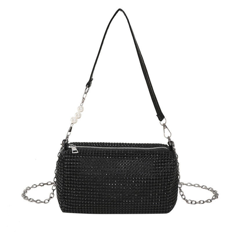 Elegante mit Kristallen verzierte Abend-Clutch