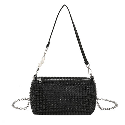 Elegante mit Kristallen verzierte Abend-Clutch