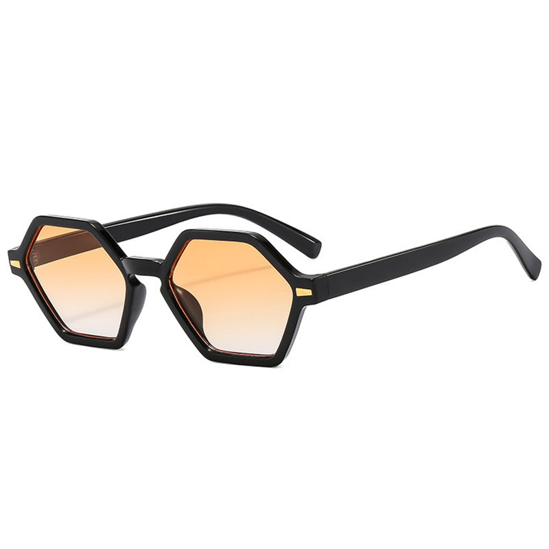 Damen hexagonale Sonnenbrille mit modischem Design und UV-Schutz Brehn