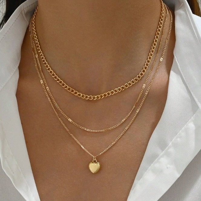 Dreilagige Goldkette Brehn
