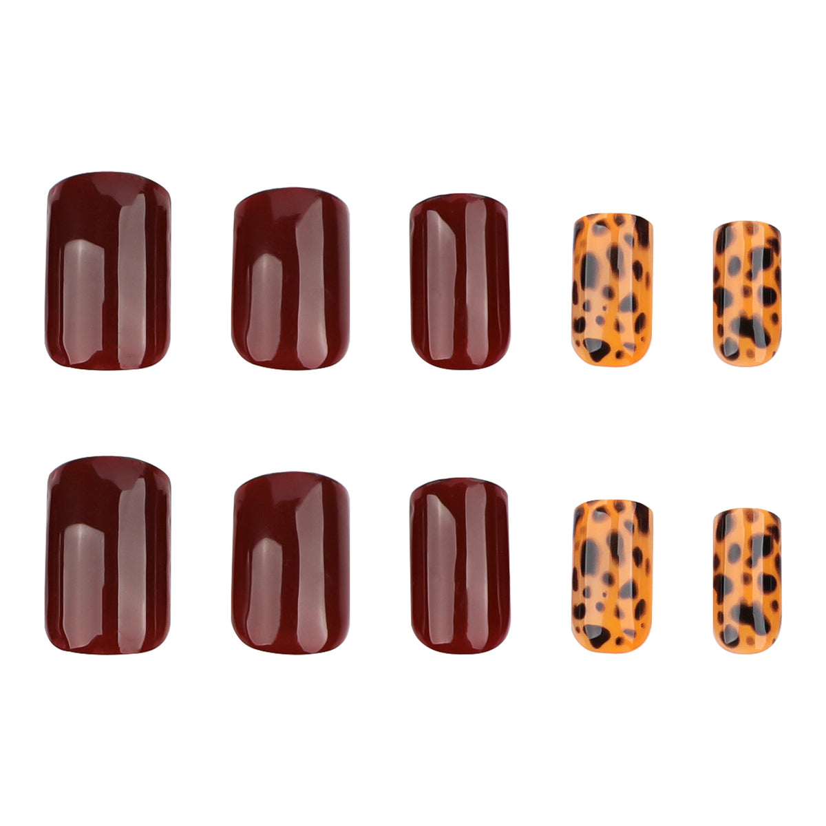 Kunstvolle Nagelkunst mit tierischem Leoparden-Design Brehn