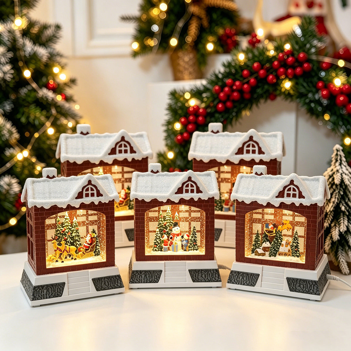 Dekorative Weihnachtslaterne mit Lichtern Brehn