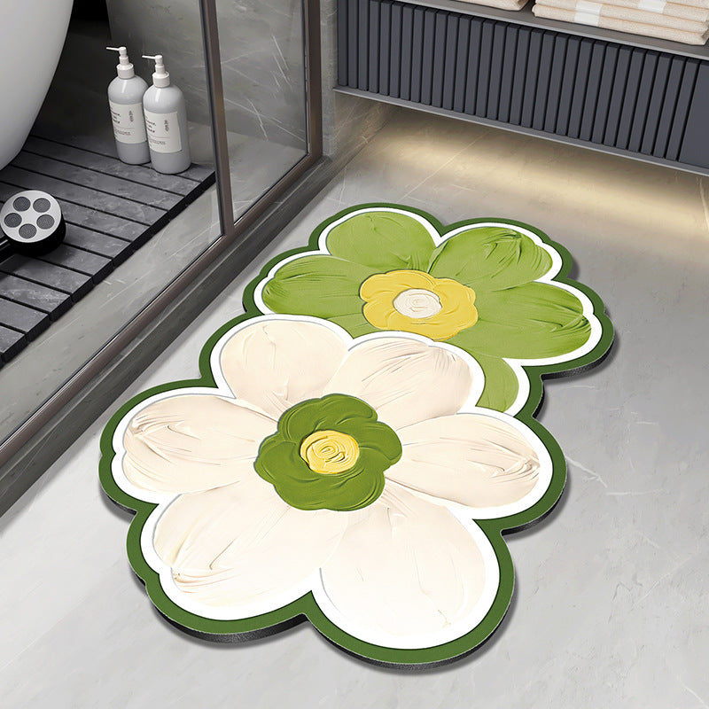 Floral Design Plush Badmatte Brehn