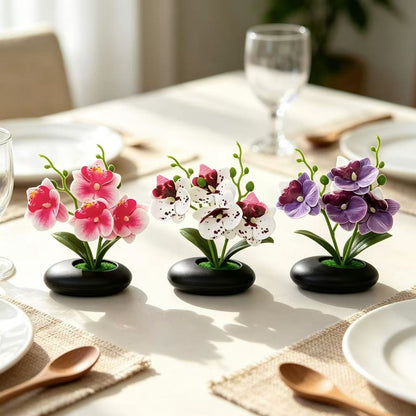 Elegante künstliche Orchideenblumenarrangements für die Innendekoration