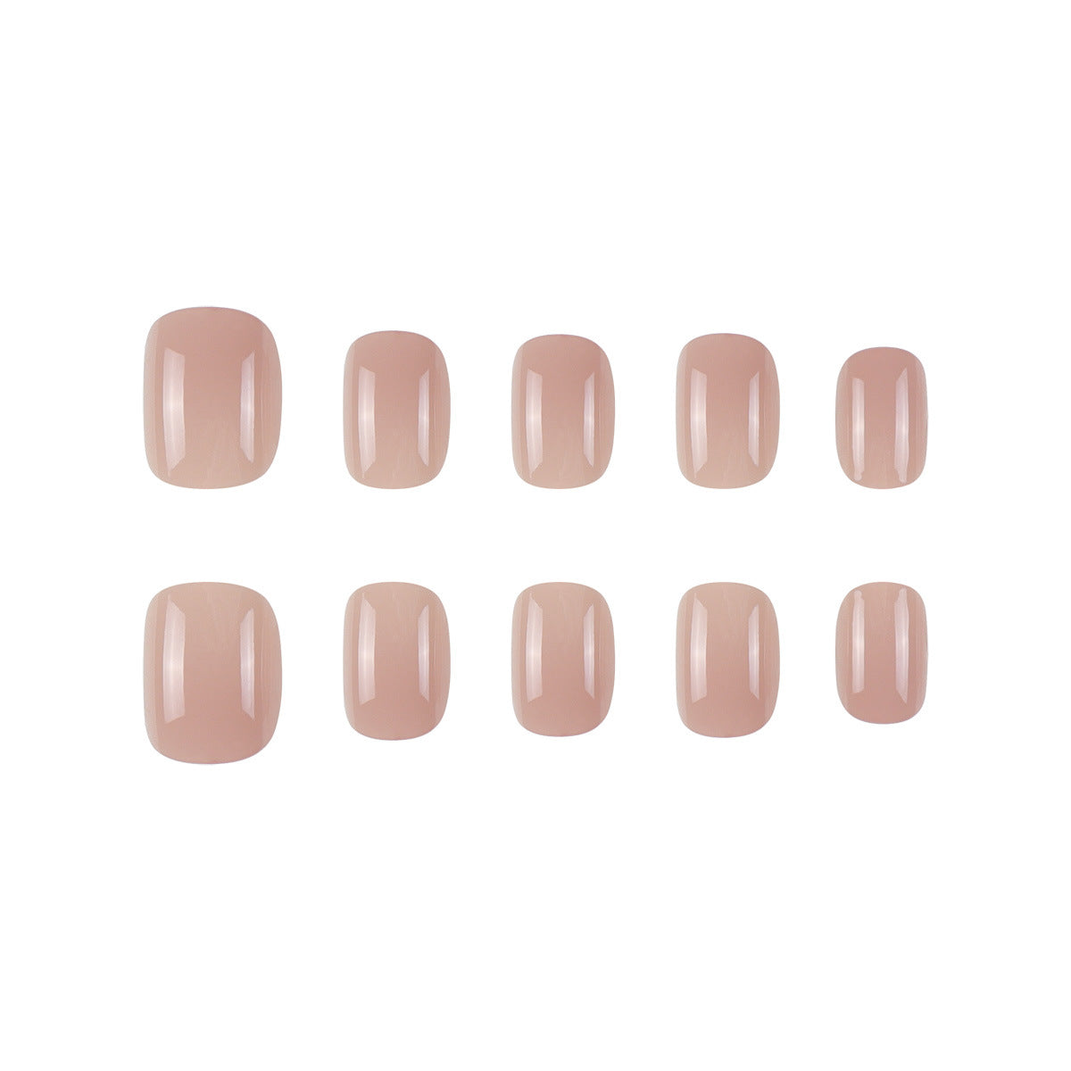 Elegantes Glänzendes Press-On Nagelset Brehn