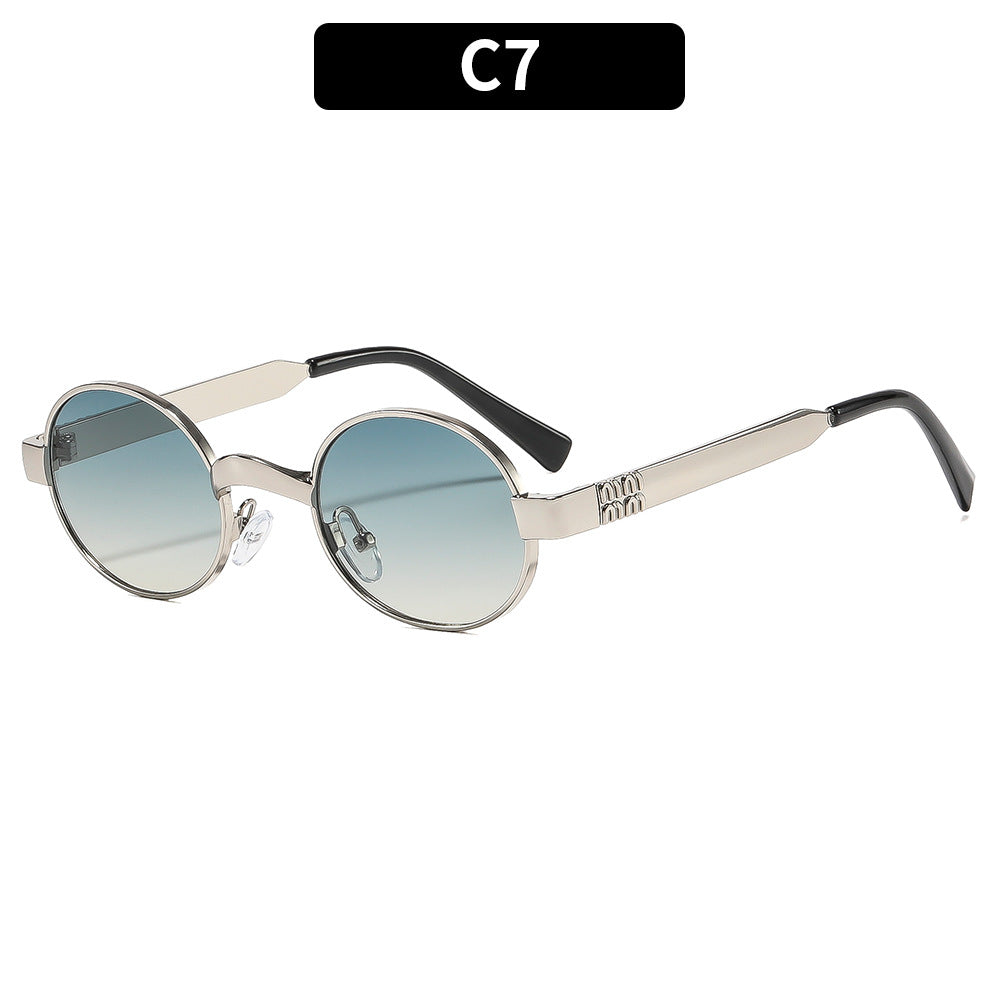 Vintage-Inspirierte Runde Rahmen Sonnenbrille