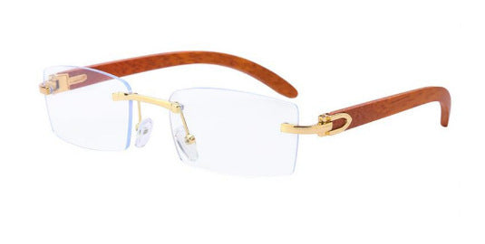 Stylische Holzgriff Quadratische Sonnenbrille Brehn