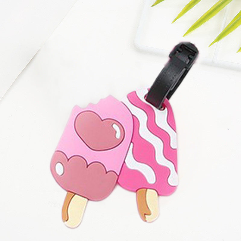Silikon Neuheit Donut Gepäckanhänger mit verstellbarem Schnallenriemen und geprägt Sprinkledesign Brehn