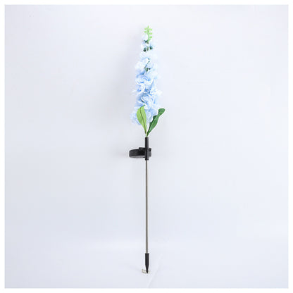 Dekorativer hoher künstlicher Delphinium-Gartenstecker mit Edelstahlspike und verstellbarem Clip Brehn