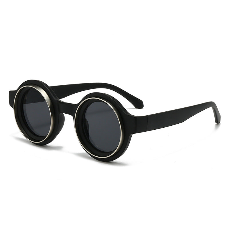 Damen modische runde Sonnenbrille mit auffälligem Design Brehn