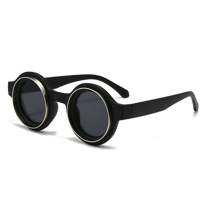 Damen modische runde Sonnenbrille mit auffälligem Design Brehn