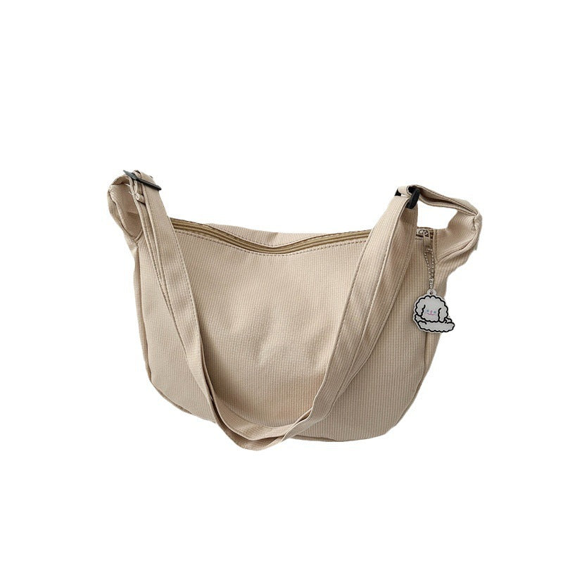 Lässige Stoff Schultertasche