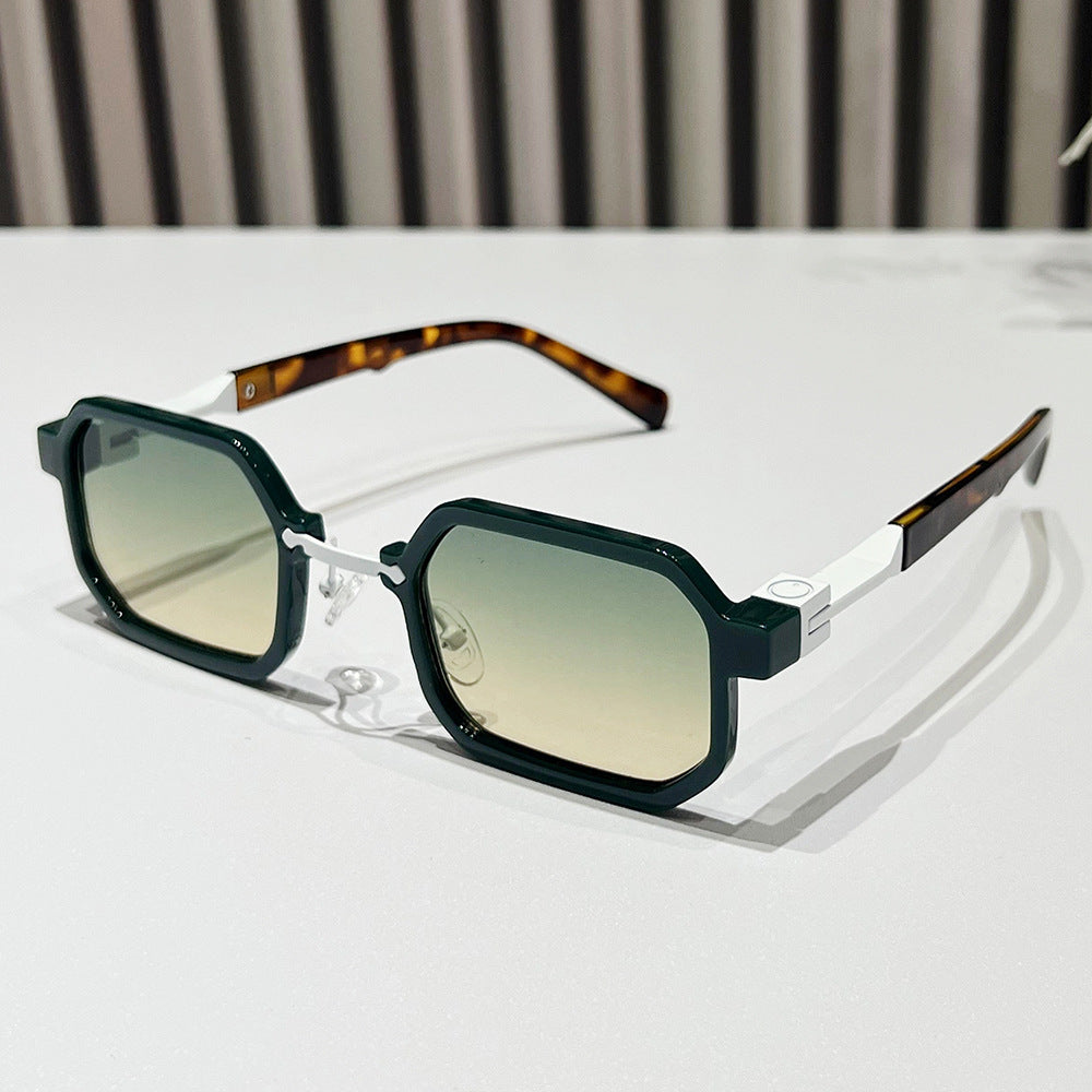 Moderne geometrische rechteckige Sonnenbrille Brehn