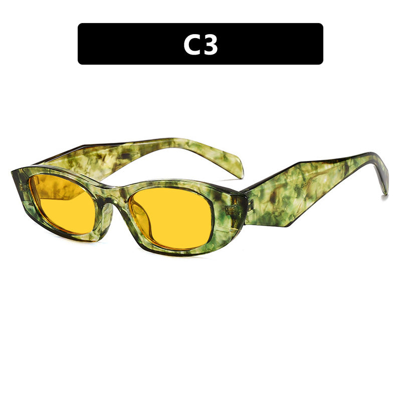 Damen trendige Cat-Eye Sonnenbrille mit einzigartigem Rahmen und UV-Schutz Brehn