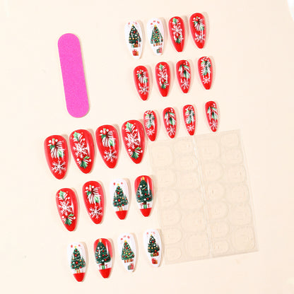 Festliche weihnachtliche Nagelkunstverlängerungen Brehn