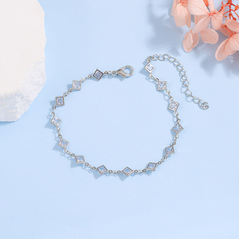 Elegante Glas-Ketten-Armband Brehn