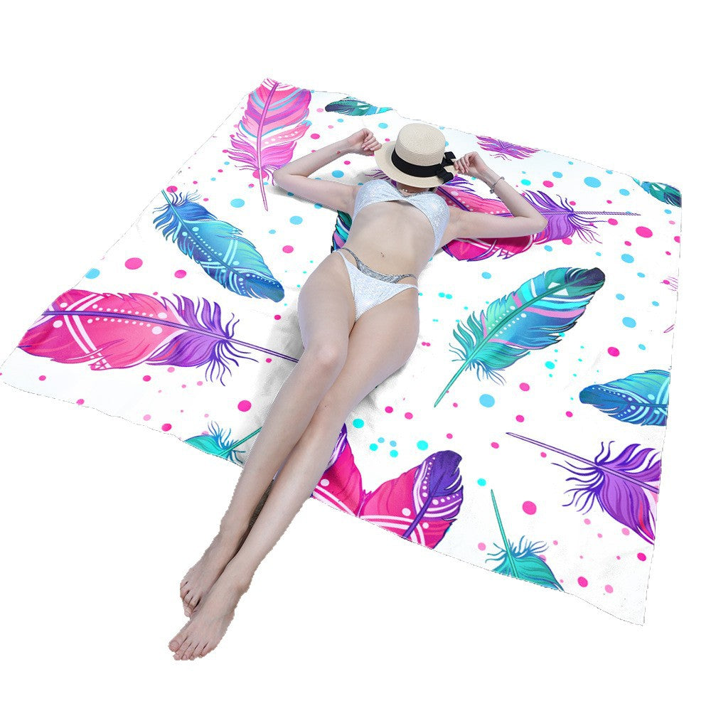 Stranddecke mit lebhaftem Blumenmuster und innovativer Struktur Brehn