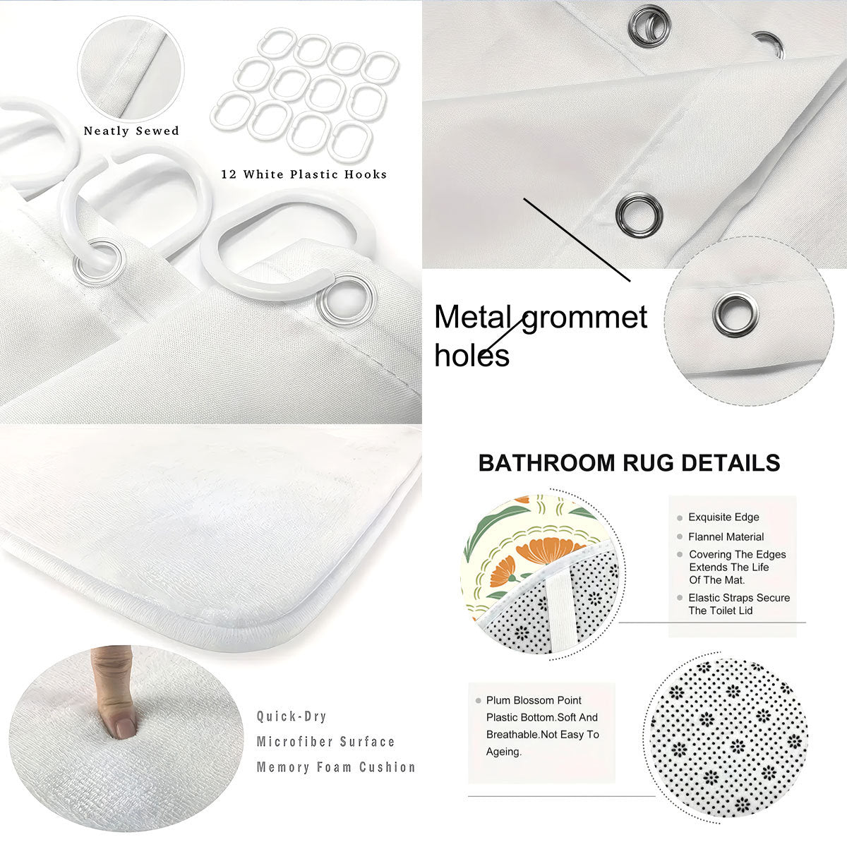 Bohemian-Themen Vier-teilige digitale Badezimmer Set Brehn