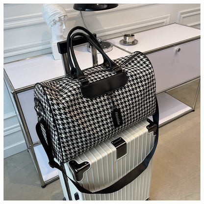 Stylische Hahnentritt Wochenend Duffle Bag Brehn