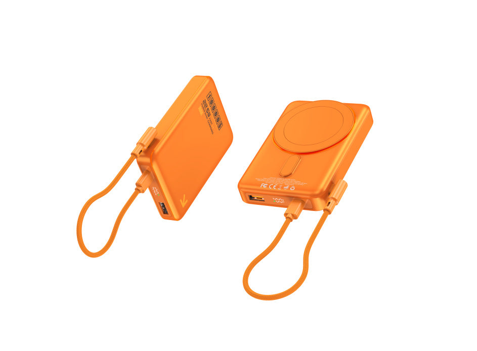 Tragbare Powerbank mit Induktiver Schnellladefunktion und Led-Anzeige Brehn