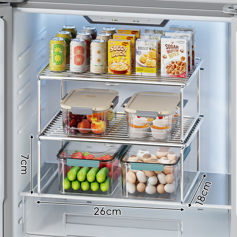 Verstellbarer erhöhter Chrom Kühlschrankregal Riser Organizer
