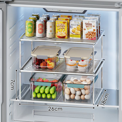 Verstellbarer erhöhter Chrom Kühlschrankregal Riser Organizer
