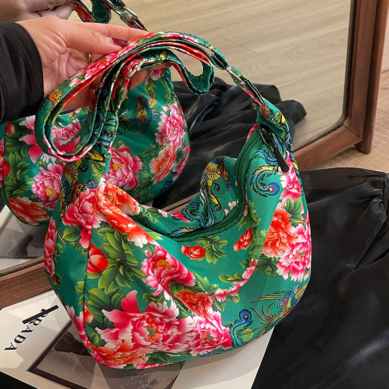 Blumendruck Hobo Tasche