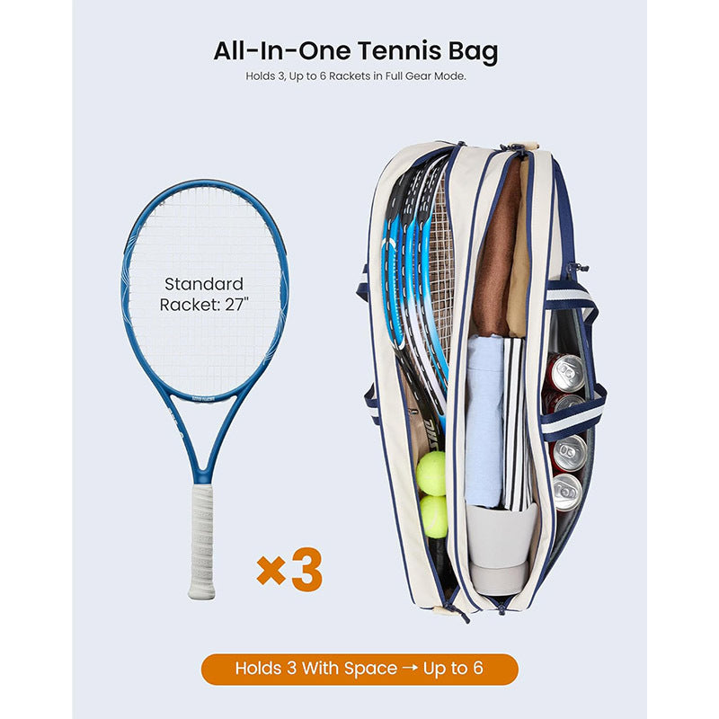 Stylische Tennisracket- und Ausrüstungs-Tragetasche Brehn