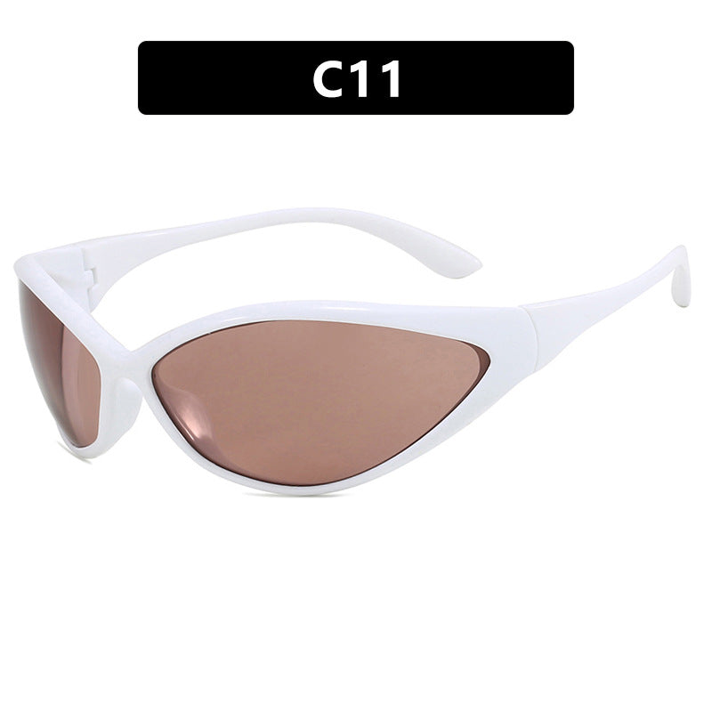 Damen sportliche Sonnenbrille mit aerodynamischer Form und UV-Schutz Brehn