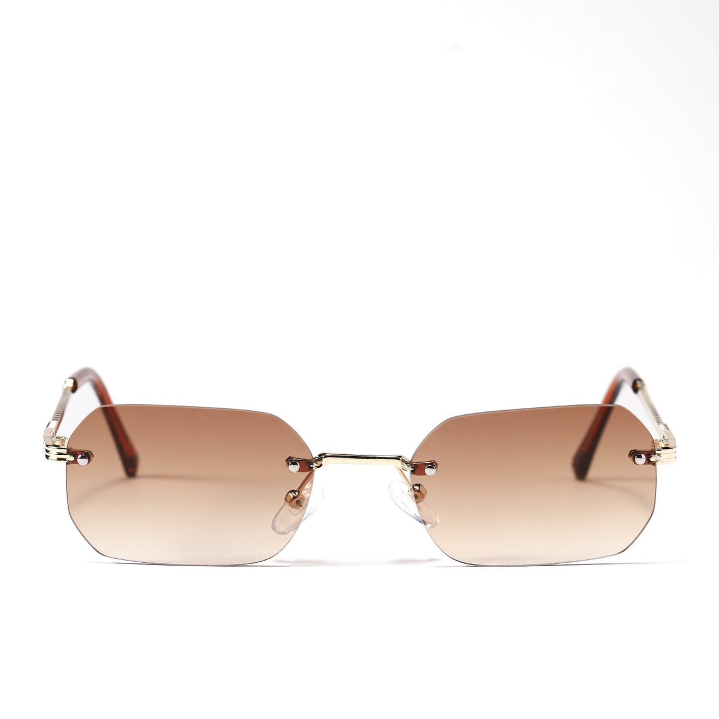 Damen geometrische Sonnenbrille mit filigranem Metallrahmen Brehn