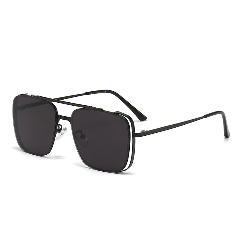 Damen modische quadratische Sonnenbrille mit elegantem Metallrahmen Brehn