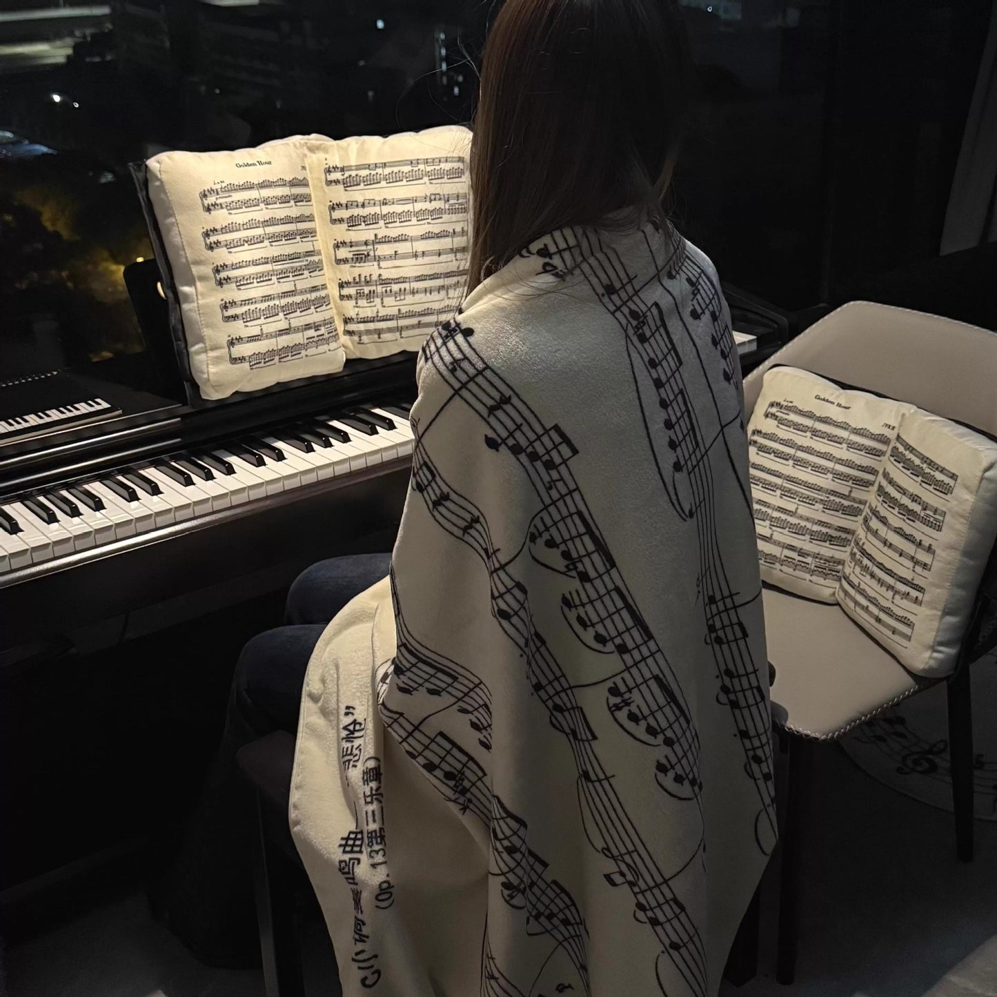 Gemütliche musikthemen fleece-decke