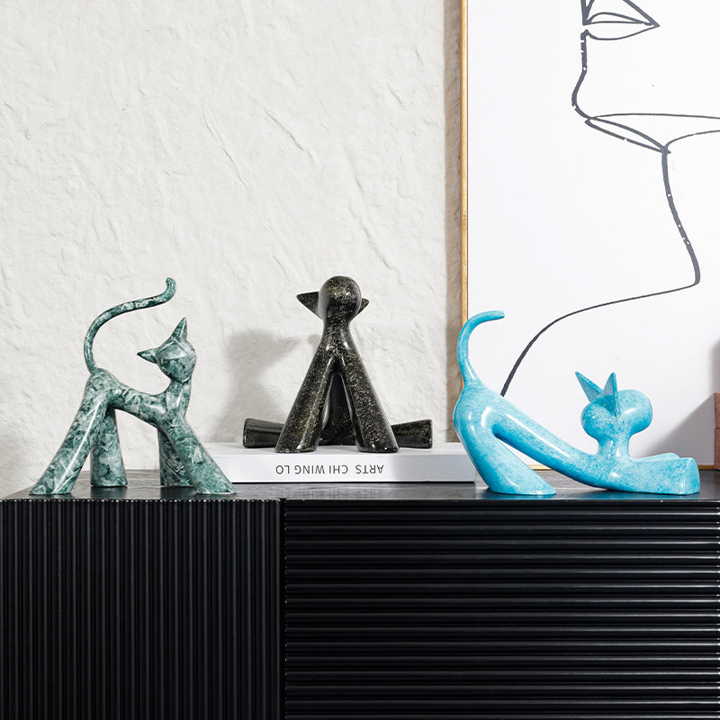 Künstlerische Katzenfigur