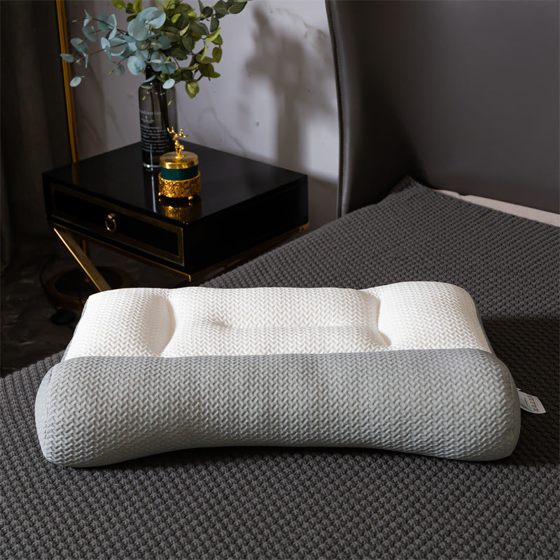 Ergonomisches Nackenstützkissen-Set mit viskoelastischer Konturform und Stützwalze