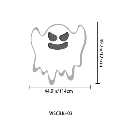 Großer Halloween Wandsticker Vinyl mit tanzenden Skeletten und ablösbarem Selbstklebefilm