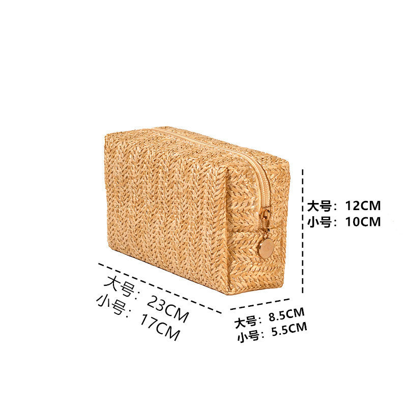 Kosmetiktasche Aus Natürlichem Bastmaterial mit Elegantem Design Brehn