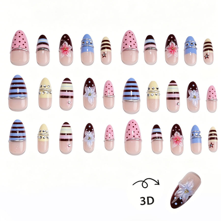 Dekorativer Press-On Nagelset Brehn