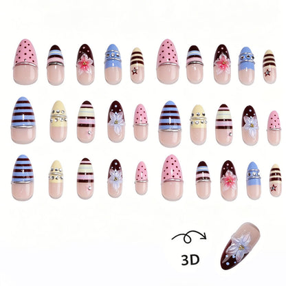 Dekorativer Press-On Nagelset Brehn