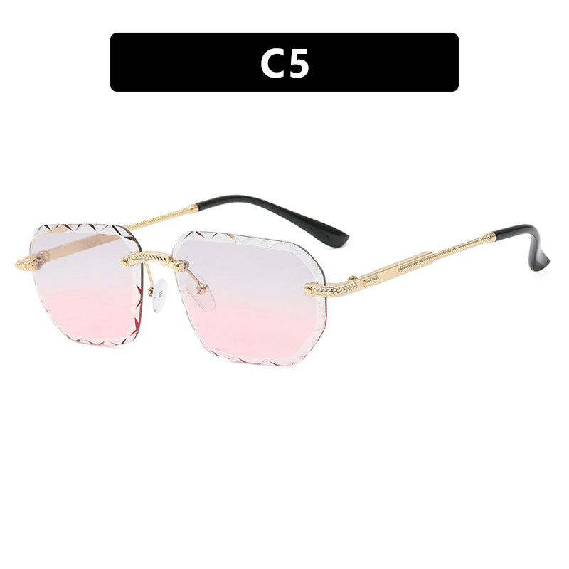 Damen geometrische Sonnenbrille mit verspiegelten Gläsern und robustem Rahmen Brehn