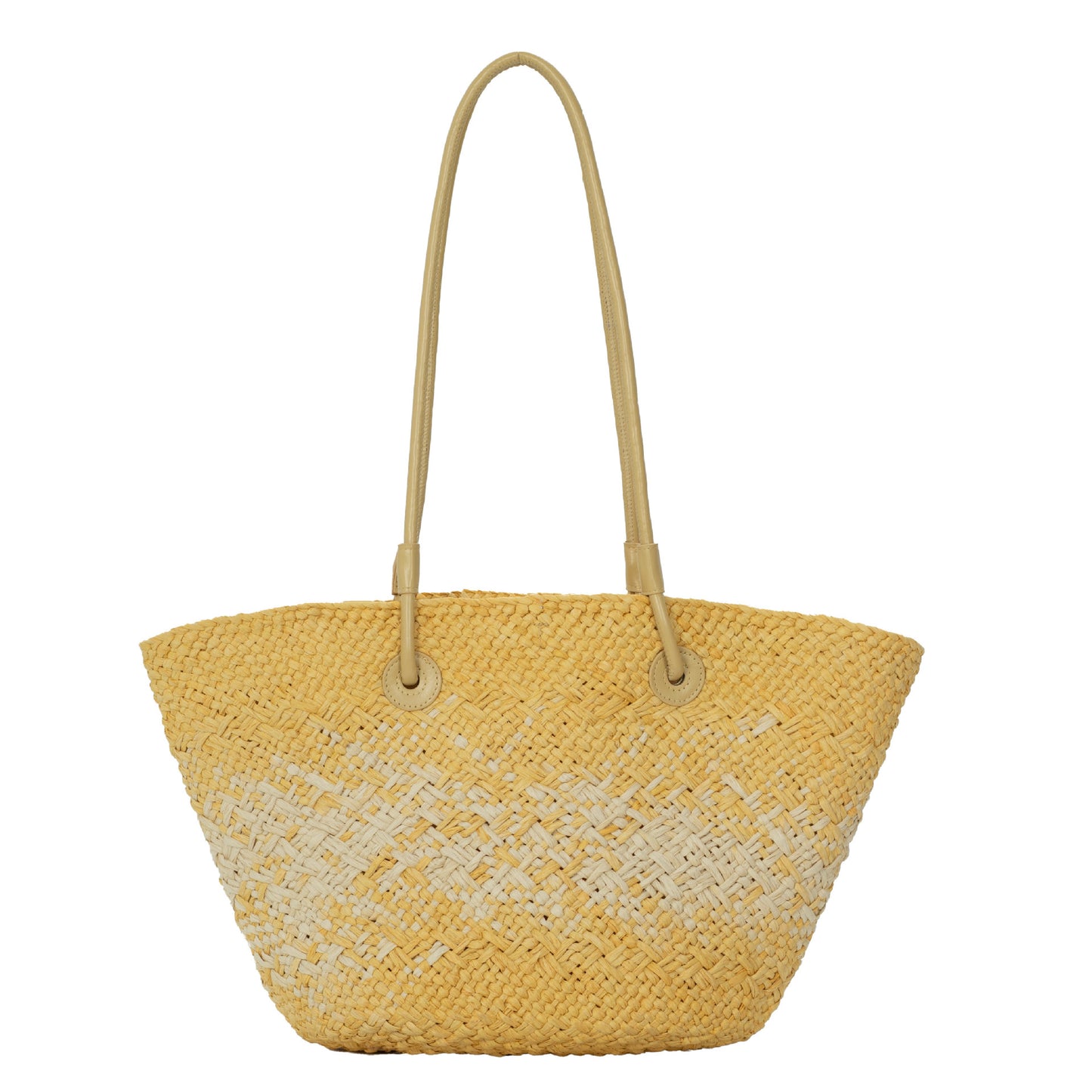 Elegante Handtasche Im Rattanstil mit Doppeltem Tragegriff Brehn