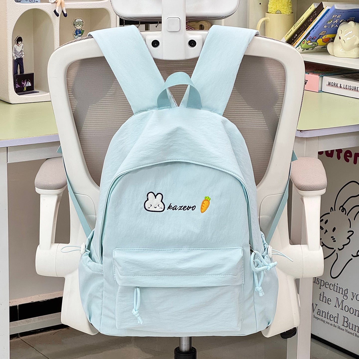 Lässiger Canvas-Charakter-Schulrucksack