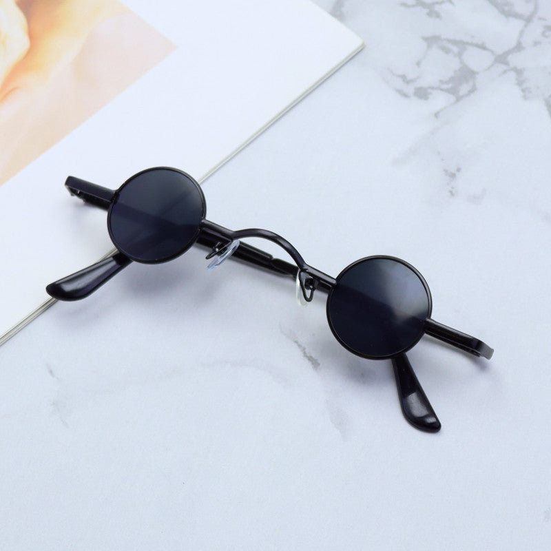 Retro-inspirierte runde Metallrahmen-Sonnenbrille Brehn